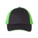 aerial view a charcoal/ neon green valucap - sandwich trucker cap, image 1 of 3