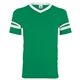 aerial view a kelly/ white augusta sportswear adult sleeve stripe jersey - all, image 1 of 5