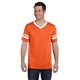 aerial view a orange/ white augusta sportswear adult sleeve stripe jersey - all, image 1 of 3