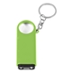 aerial view a lime green magnifier and led light key chain, image 1 of 3