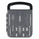 aerial view a black deluxe tool set with pliers, image 1 of 4