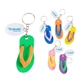 a assorted only 2 1/2 x 1 vibrant flip flop keychain
