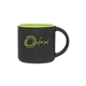 aerial view a matte black/lime 14 oz minolo mug - matte black lime, image 1 of 5