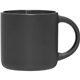 aerial view a matte black/black 14 oz minolo coffee mug - matte black black., image 1 of 5