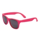 aerial view a pink single tone matte plastic sunglasses, image 1 of 4