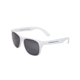 aerial view a white single tone matte plastic sunglasses, image 1 of 2