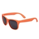 aerial view a orange single tone matte plastic sunglasses, image 1 of 4