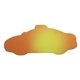 aerial view a orange to yellow mood(tm) die cut eraser - police car, image 1 of 2