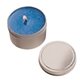 aerial view a navy/hawaiian paradise promotional 2 oz round tin soy candle with your logo, image 1 of 3