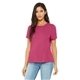 aerial view a berry bella + canvas ladies relaxed jersey short - sleeve t - shirt - all, image 1 of 5