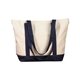 a natural/navy bagedge canvas boat tote - all