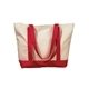 a natural/red bagedge canvas boat tote - all