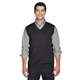 aerial view a black devon jones - unisex v - neck sweater vest, image 1 of 5