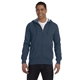 aerial view a water econscious unisex heathered full - zip hooded sweatshirt - all, image 1 of 3