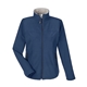 aerial view a navy devon jones - womens softshell jacket, image 1 of 6