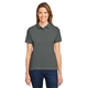 aerial view a charcoal harriton - womens cotton polo, image 1 of 8