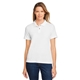 aerial view a white harriton - womens cotton polo, image 1 of 8