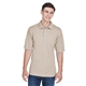 aerial view a stone harriton 5.6 oz easy blend polo - mens, image 1 of 7