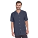 aerial view a navy harriton - mens bahama cord camp shirt - all, image 1 of 7