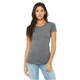aerial view a grey triblend bella + canvas ladies triblend short - sleeve t - shirt - all, image 1 of 5