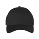 aerial view a black valucap - adult cotton twill cap, image 1 of 3