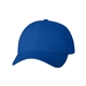 aerial view a royal blue valucap - adult cotton twill cap, image 1 of 3