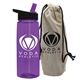 26 oz Flair Bottle In A Cotton Tote With Flip Straw Lid - Made with Tritan