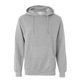aerial view a grey heather independent trading co. - unisex midweight hooded sweatshirt, image 1 of 3
