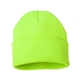 a safety yellow sportsman - 12 solid cuffed beanie - colors