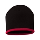 a black/ red sportsman - 8 bottom - striped beanie - colors