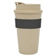 aerial view a natural tumbler & gray band 16 oz harvest travel tumbler, image 1 of 2