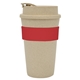aerial view a natural tumbler & red band 16 oz harvest travel tumbler, image 1 of 2
