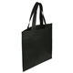 aerial view a black non woven multi color recycle portrait shopping bag 13.5 x 14, image 1 of 2