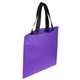 aerial view a purple non woven multi color recycle portrait shopping bag 13.5 x 14, image 1 of 2