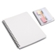 aerial view a clear hardcover notebook with pouch, image 1 of 2
