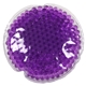 aerial view a purple round aqua pearls hot / cold pack, image 1 of 2