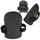 a black protective rubber knee pads