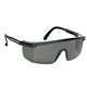 a gray/black large single - lens safety glasses / sun glasses, anti - fog