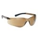a brown/brown frame lightweight wrap - around safety glasses / sun glasses