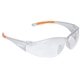a clear lightweight wrap - around safety glasses with nose piece