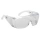 a clear large frame single - piece lens safety glasses