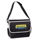a black contrast messenger bag