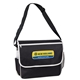 a black contrast messenger bag