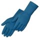 a blue blue latex unsupported unlined glove