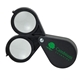 a black/clear 16x double - lens folding magnifier