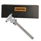 a silver stainless steel dial caliper