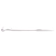 a white plastic 1 1/4 x 17 back scratcher shoe horn