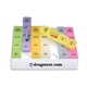 aerial view a white/rainbow translucent colors rainbow 24/7 medicine tray organizer, image 1 of 2
