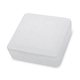 a white polypropylene 8 compartment compact pill box