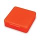 a safety orange polypropylene 8 compartment compact pill box